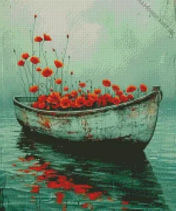 Boat Flower Diamond Painting