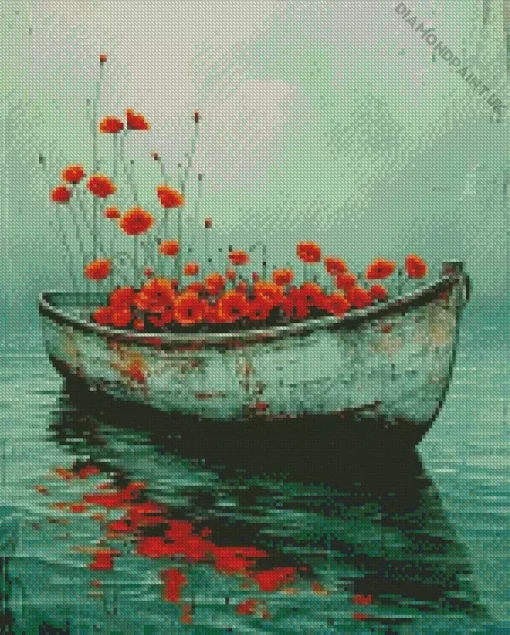 Boat Flower Diamond Painting