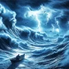 Boat In Storm Diamond Painting