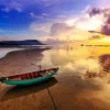 Boat On Beach Diamond Painting