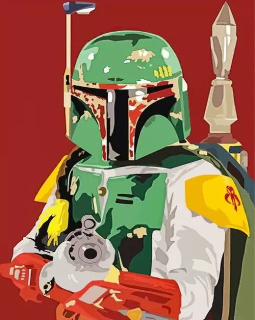 Boba Fett Illustration Poster Diamond Painting