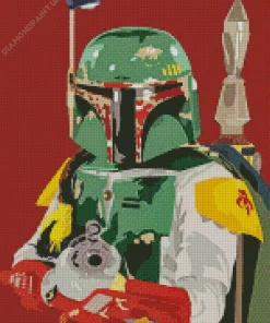 Boba Fett Illustration Poster Diamond Painting