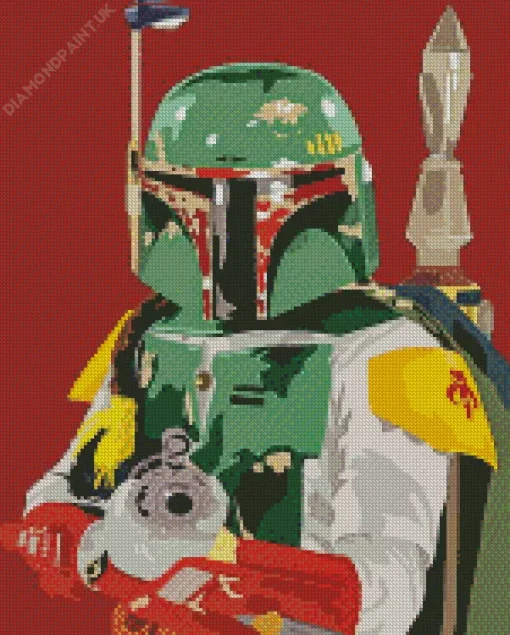 Boba Fett Illustration Poster Diamond Painting