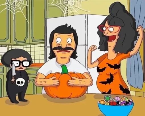 Bobs Burgers Halloween Diamond Painting