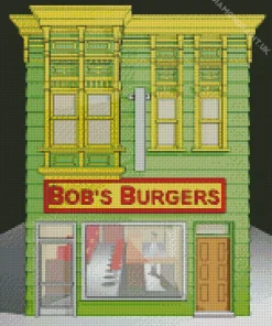 Bobs Burgers Store Front Diamond Painting