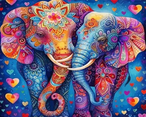 Bohemian Elephants Diamond Painting