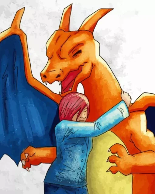 Charizard Hugging Diamond Painting