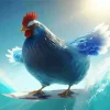 Chicken Surfing Diamond Painting