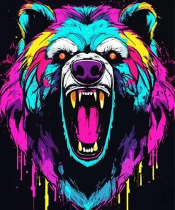 Colorful Bear Diamond Painting