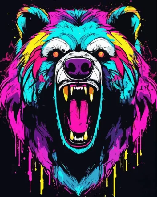 Colorful Bear Diamond Painting