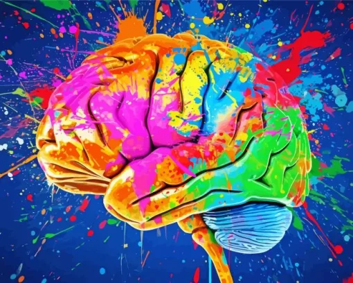 Colorful Brain Art Diamond Painting