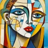 Colorful Cubism Lady Diamond Painting