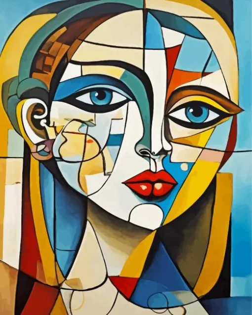 Colorful Cubism Lady Diamond Painting