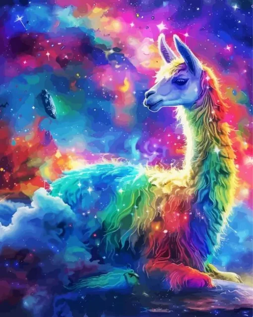 Colorful Llama Diamond Painting