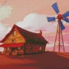 Courage The Cowardly Dog House Diamond Painting