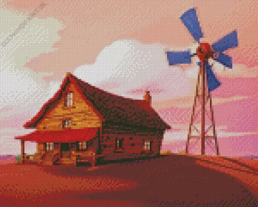 Courage The Cowardly Dog House Diamond Painting