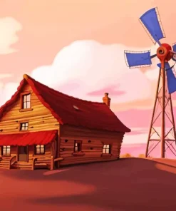 Courage The Cowardly Dog House Diamond Painting