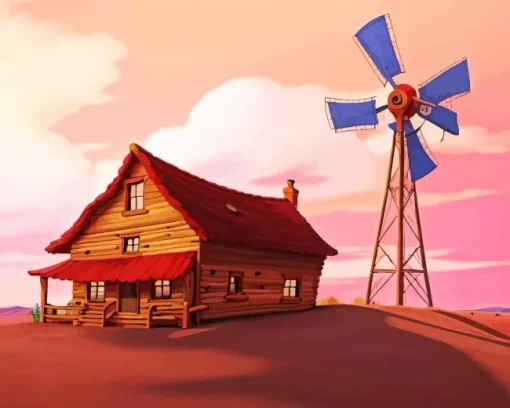 Courage The Cowardly Dog House Diamond Painting