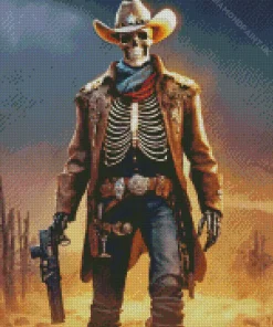 Cowboy Skeleton Diamond Painting