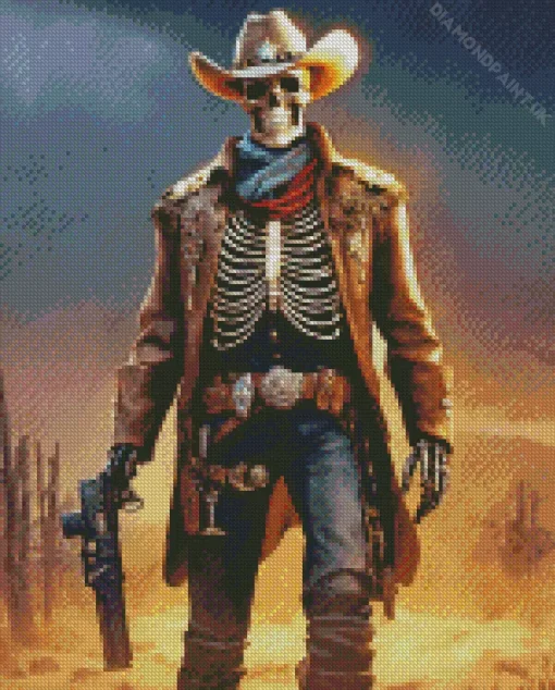 Cowboy Skeleton Diamond Painting