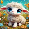 Cute Fluffy Lamb Diamond Painting