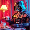 Darth Vader Drinking Coffee Diamond Painting