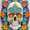 Flower Skull Mandala Diamond Painting