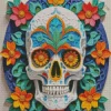 Flower Skull Mandala Diamond Painting