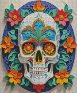 Flower Skull Mandala Diamond Painting