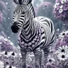 Flower Zebra Diamond Painting