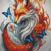 Fox And Butterfly Art Diamond Painting