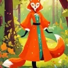 Fox Woman Diamond Painting