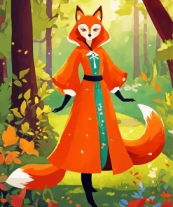 Fox Woman Diamond Painting