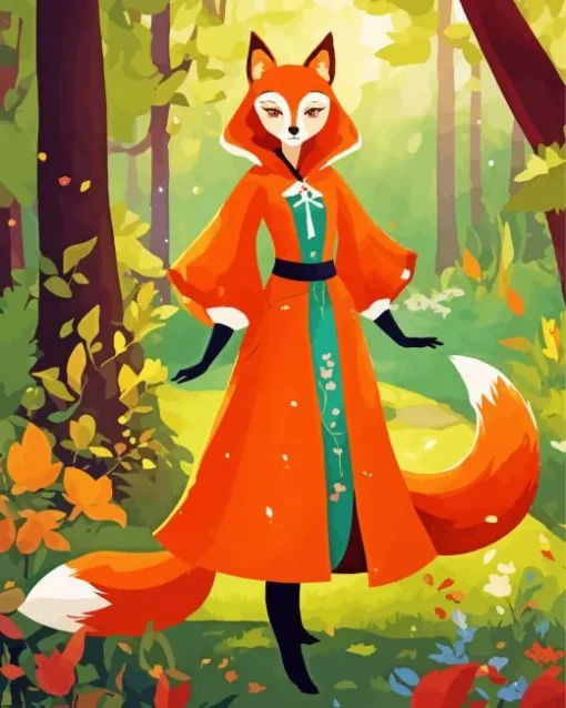 Fox Woman Diamond Painting