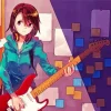 Guitarist Anime Girl Diamond Painting