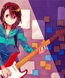 Guitarist Anime Girl Diamond Painting