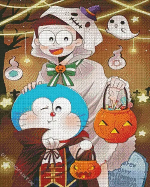 Halloween Doraemon Diamond Painting