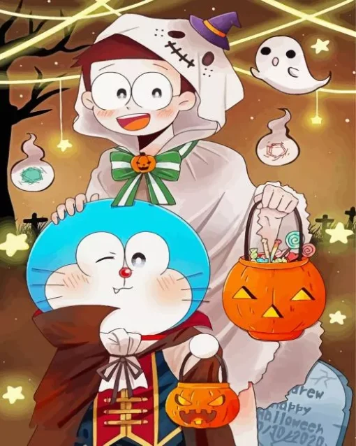 Halloween Doraemon Diamond Painting