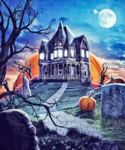 Halloween House Diamond Painting