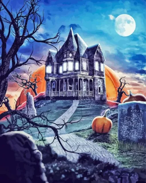 Halloween House Diamond Painting