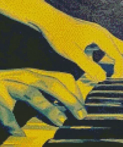 Hands Playing Piano Diamond Painting