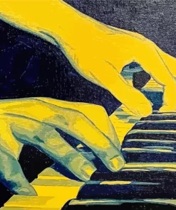 Hands Playing Piano Diamond Painting