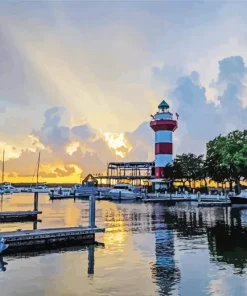 Harbour Town Lighthouse Diamond Painting