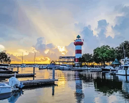 Harbour Town Lighthouse Diamond Painting