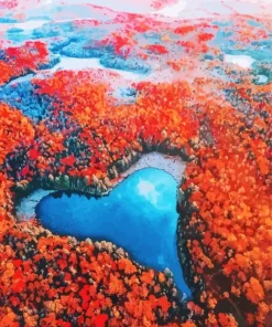 Heart Lake Canada Diamond Painting