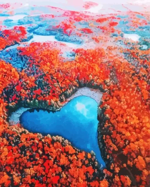 Heart Lake Canada Diamond Painting