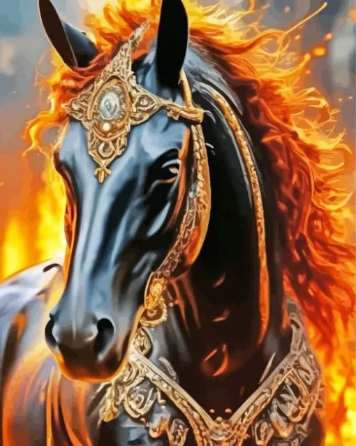 Hell Horse Diamond Painting