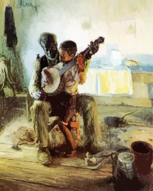 Henry O Tanner The Banjo Lesson Diamond Painting