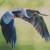 Heron Bird Flying Diamond Painting