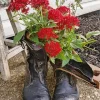 Hiking Boots With Flowers Diamond Painting